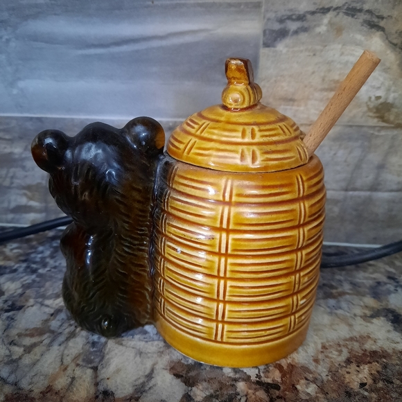 Vintage Armbee San Francisco Bear and Beehive Honey Jar - Picture 3 of 5